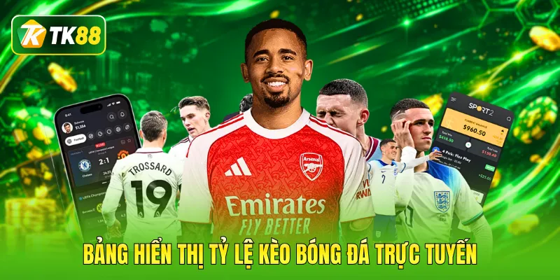 Bảng hiển thị tỷ lệ kèo bóng đá trực tuyến