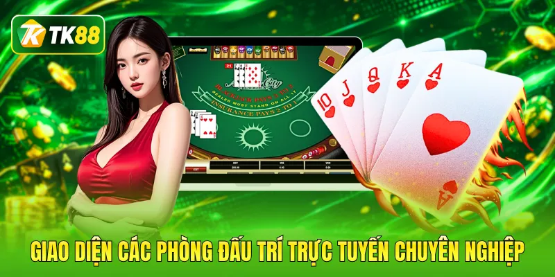 Giao diện các phòng đấu trí trực tuyến chuyên nghiệp